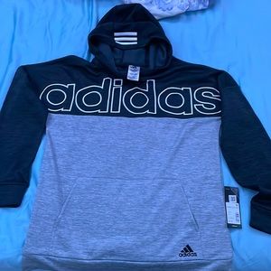 Adidas grey black x-large boys hoodie